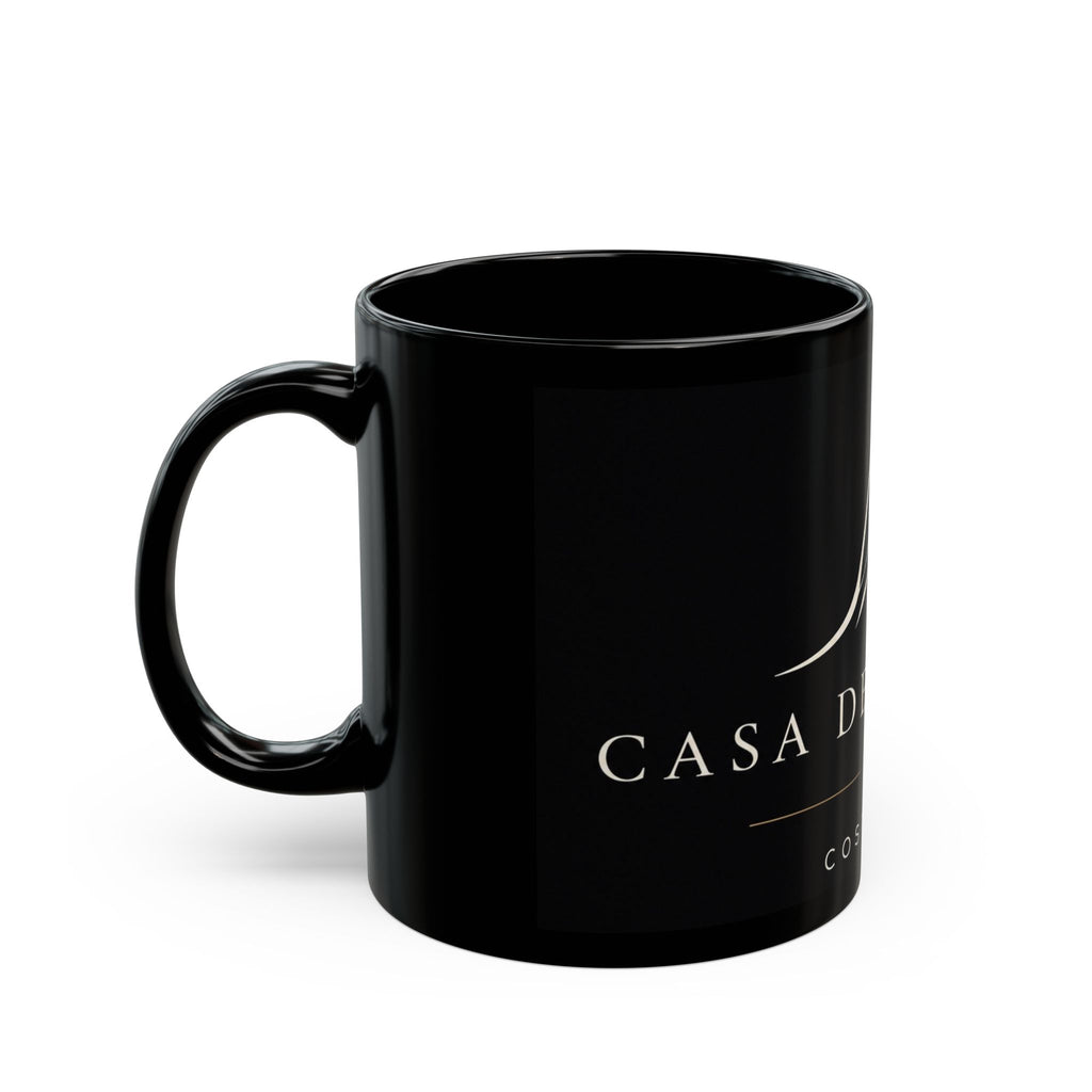Casa del Arenal Costa Rica Coffee Mug — Black Ceramic Travel-Ready 11oz/15oz