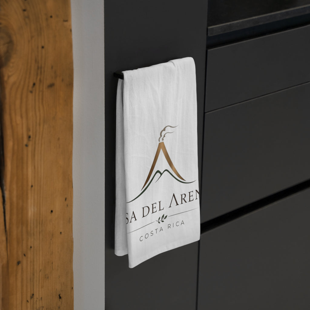 Casa del Arenal Tea Towel — Costa Rica Volcano Logo Kitchen Towel