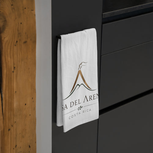 Casa del Arenal Tea Towel — Costa Rica Volcano Logo Kitchen Towel
