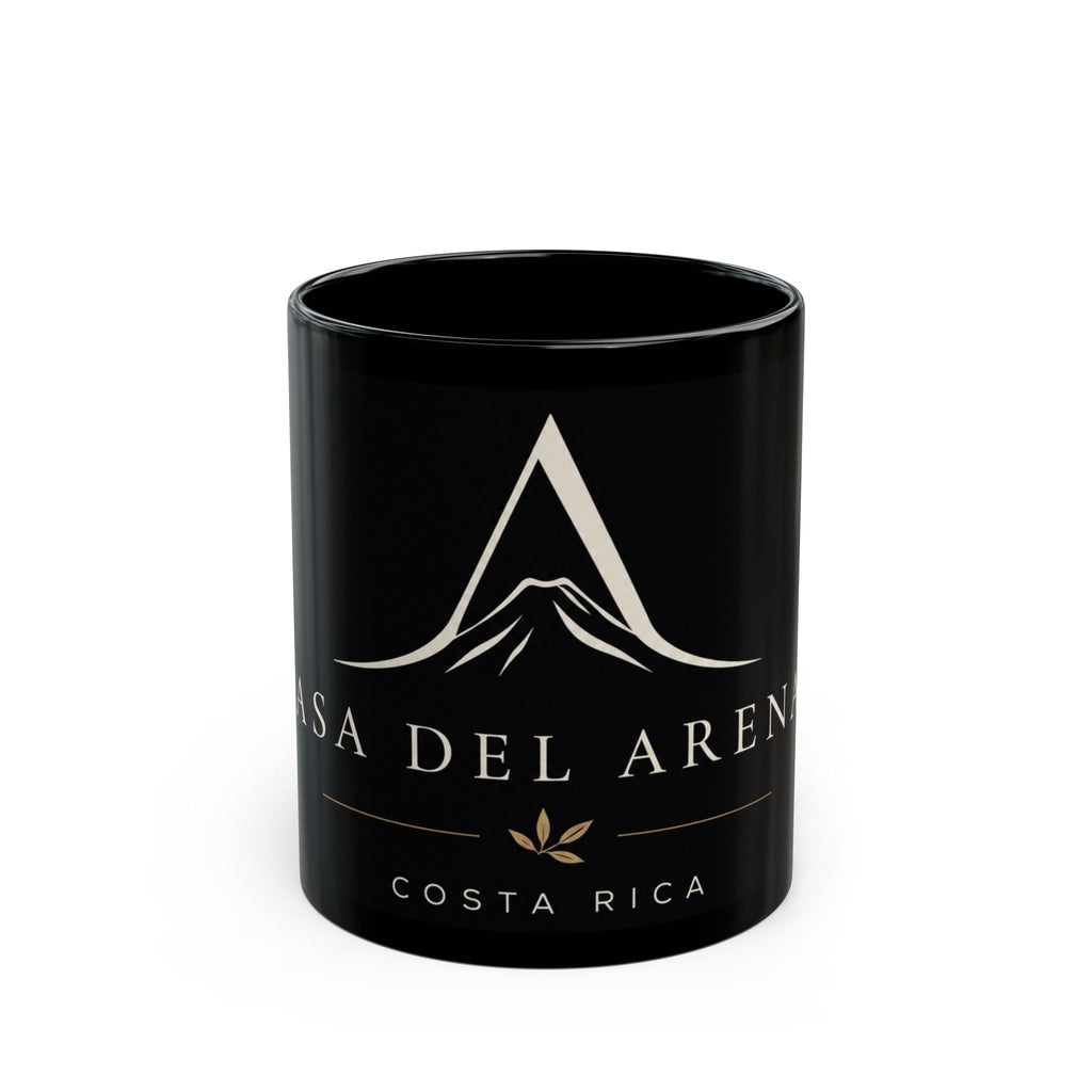 Casa del Arenal Costa Rica Coffee Mug — Black Ceramic Travel-Ready 11oz/15oz