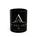Casa del Arenal Costa Rica Coffee Mug — Black Ceramic Travel-Ready 11oz/15oz