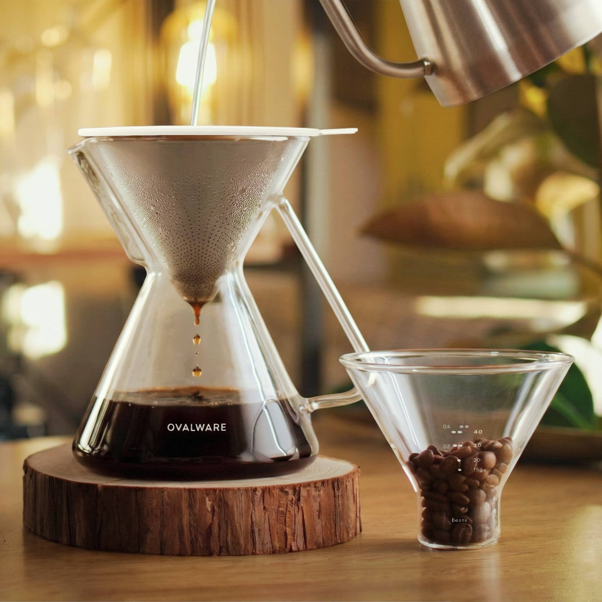 Pour Over Coffee Maker Set - 500ml / 17oz for Home Brewing